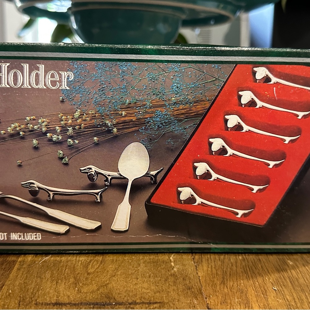 Charming Silver Dog Spoon Rests set of 6